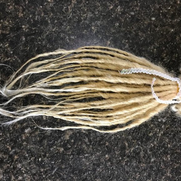 25 Platinum Blonde Dread Dreadlock Hair Extensions main image 7